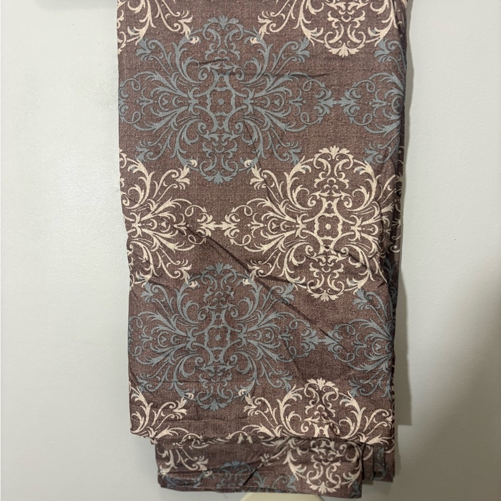 Brown and Cream Patterned curtain panel   Blackout curtain - Picture 4 of 6
